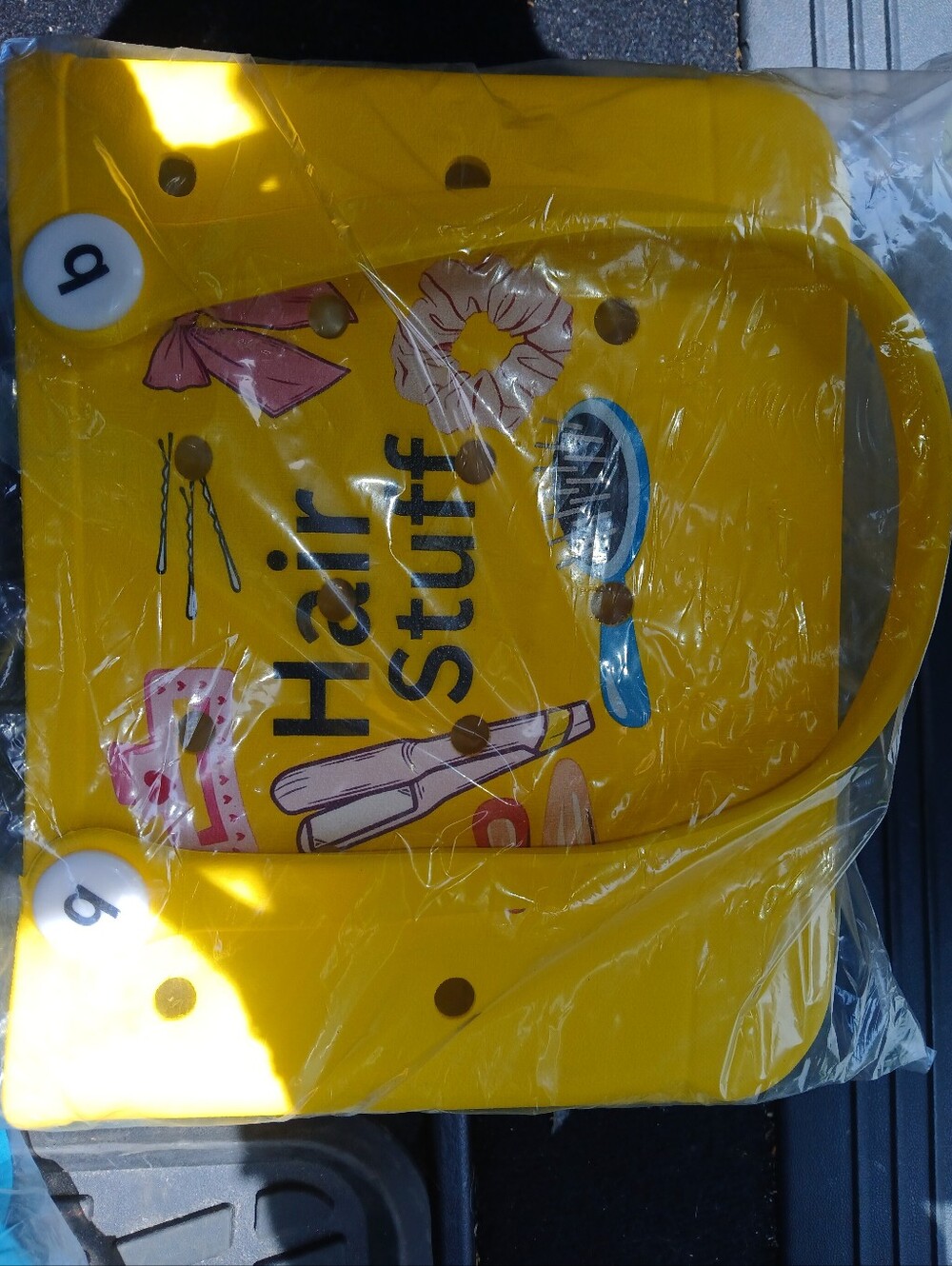 Yellow 'Hair Stuff' Bogg Like Bag. Size Small. Price Is Firm.